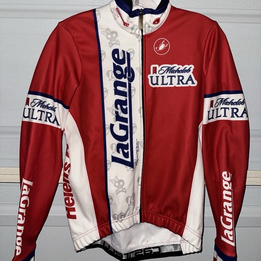 Castelli LaGrange Cycling Full Zip Long Sleeve Michelob Ultra Jersey Size XXS